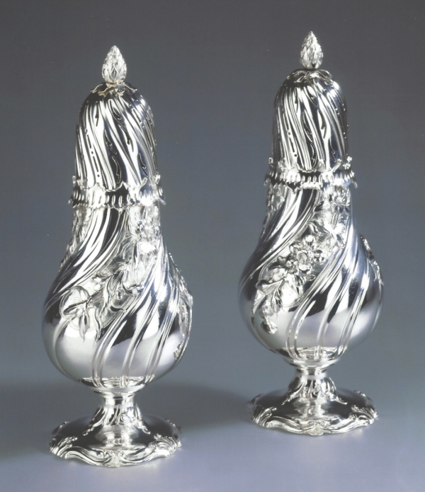 A pair of Dutch silver sugar-casters